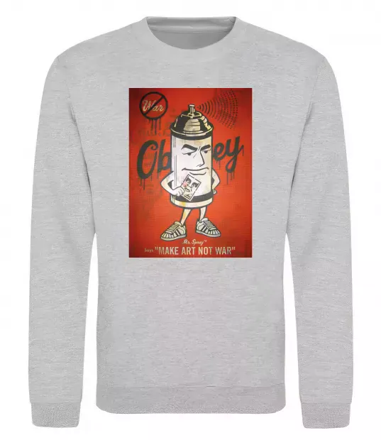 Світшот OBEY art Сірий меланж фото