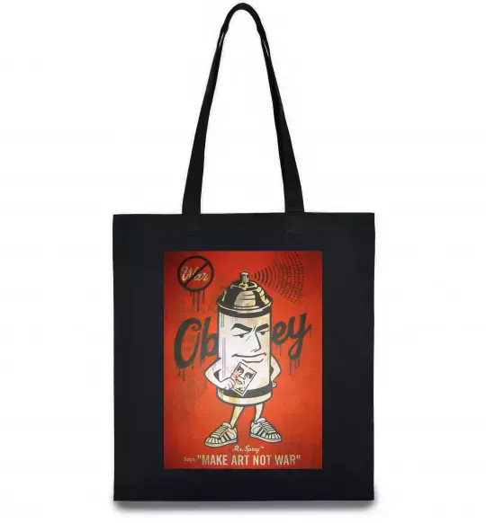Еко-сумка OBEY art Чорний фото