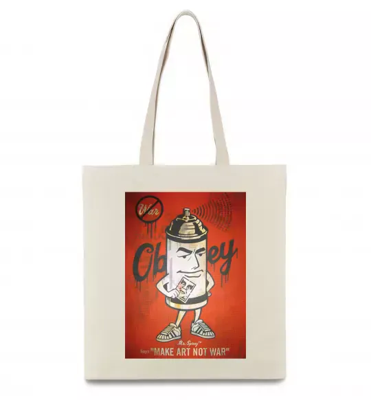 Еко-сумка OBEY art Бежевий фото
