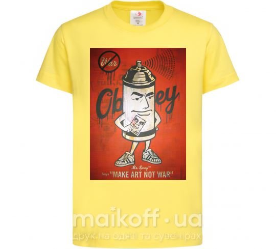 Дитяча футболка OBEY art Лимонний фото