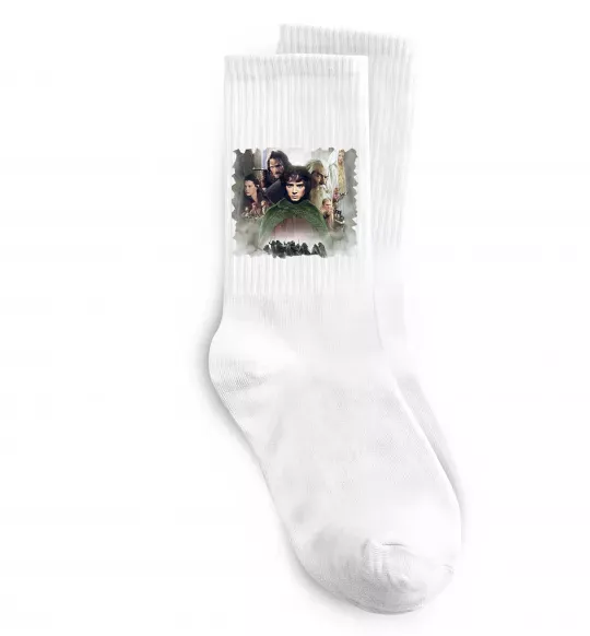 Шкарпетки Володар перстнів персонажі Білий фото