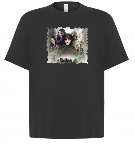 Футболка Оверсайз Володар перстнів персонажі Черный фото