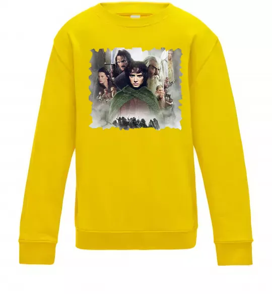 Дитячий світшот Володар перстнів персонажі Сонячно жовтий фото