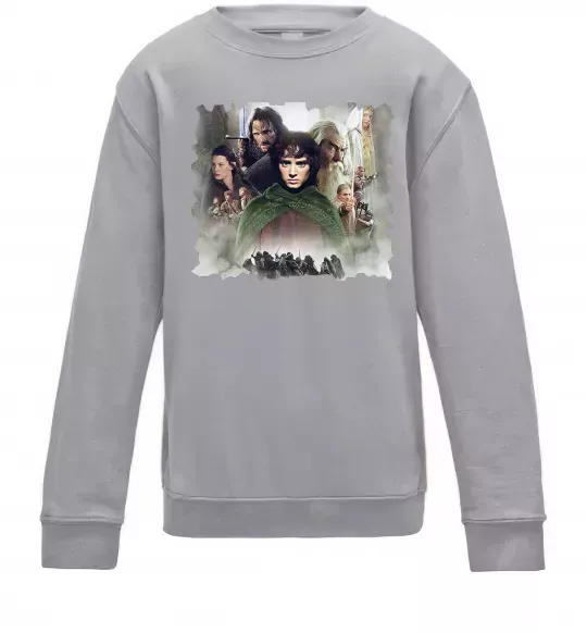 Дитячий світшот Володар перстнів персонажі Сірий меланж фото