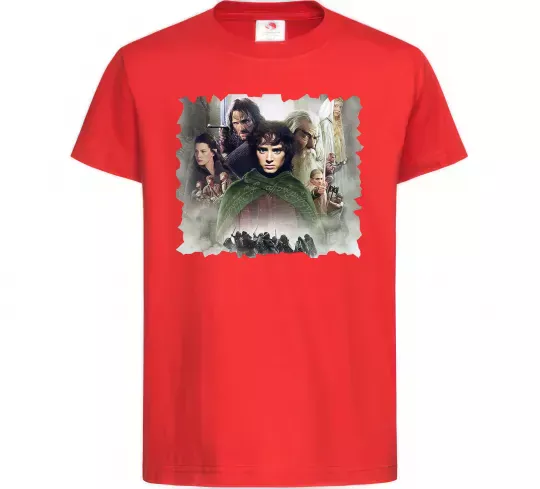 Детская футболка Володар перстнів персонажі Красный фото