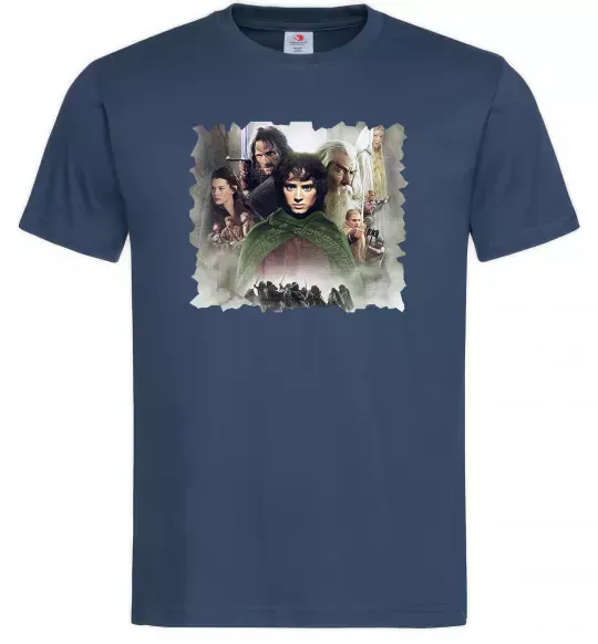 Чоловіча футболка Володар перстнів персонажі Темно-синій фото
