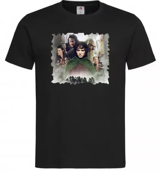 Чоловіча футболка Володар перстнів персонажі Чорний фото