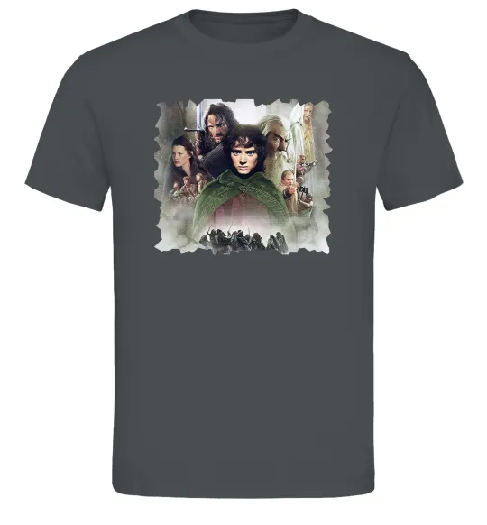 Чоловіча футболка Володар перстнів персонажі Графіт фото
