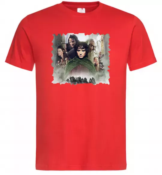 Чоловіча футболка Володар перстнів персонажі Червоний фото