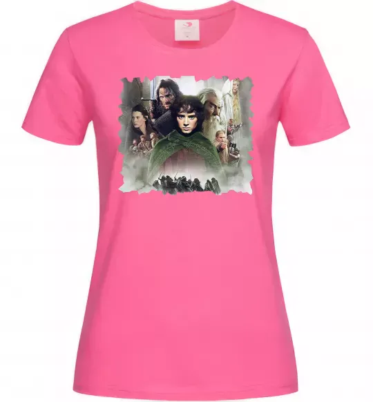 Женская футболка Володар перстнів персонажі Ярко-розовый фото