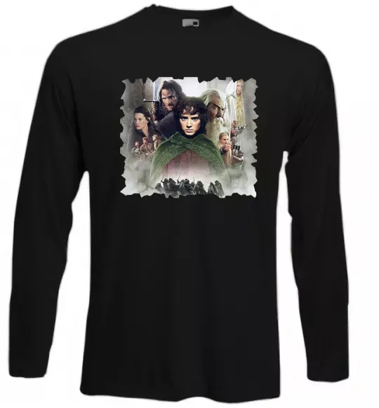 Лонгслив Володар перстнів персонажі Черный фото