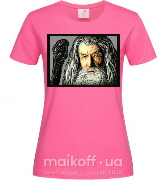 Жіноча футболка Гендальф Яскраво-рожевий фото