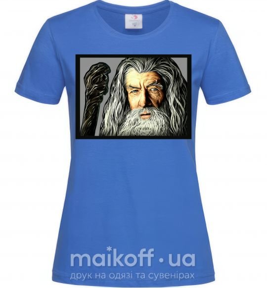 Жіноча футболка Гендальф Яскраво-синій фото