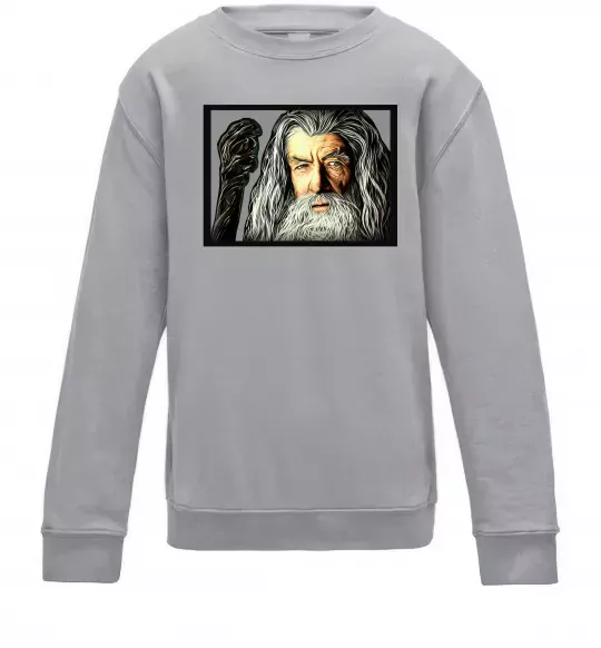 Детский Свитшот Гендальф Серый меланж фото