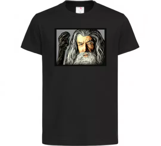 Детская футболка Гендальф Черный фото