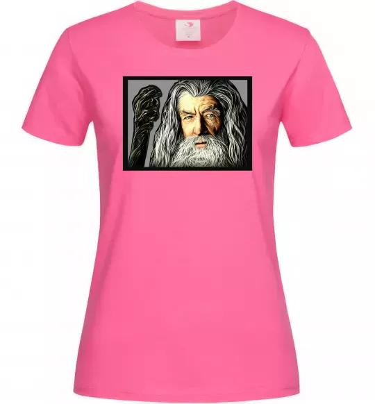 Жіноча футболка Гендальф Яскраво-рожевий фото