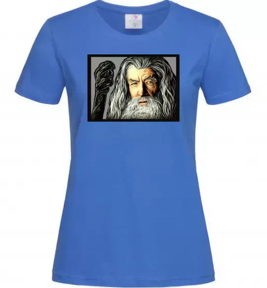 Жіноча футболка Гендальф Яскраво-синій фото