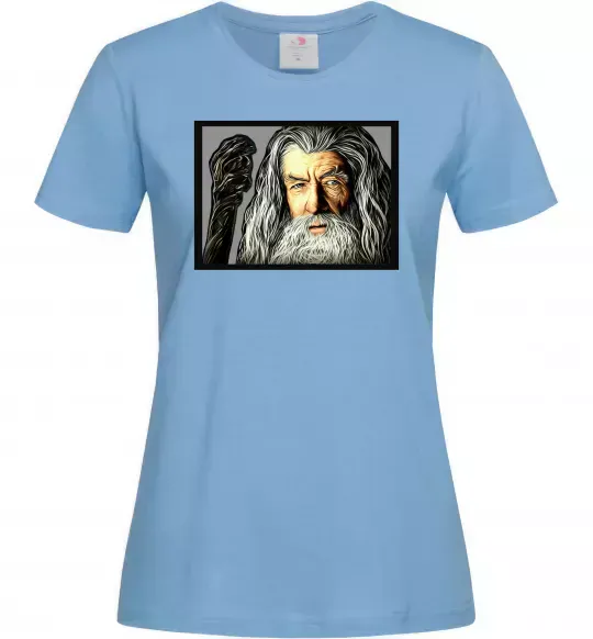 Жіноча футболка Гендальф Блакитний фото