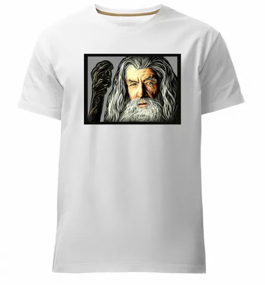 Мужская премиум футболка Гендальф Белый фото