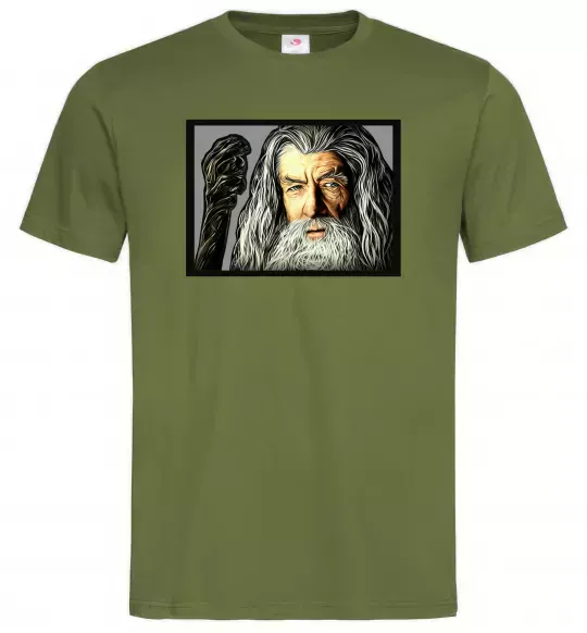 Мужская футболка Гендальф Оливковый фото