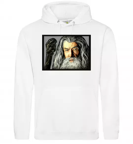 Мужская толстовка (худи) Гендальф Белый фото
