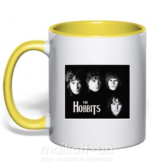 Чашка з кольоровою ручкою The Hobbits Сонячно жовтий фото