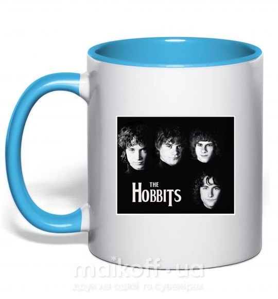 Чашка с цветной ручкой The Hobbits Голубой фото