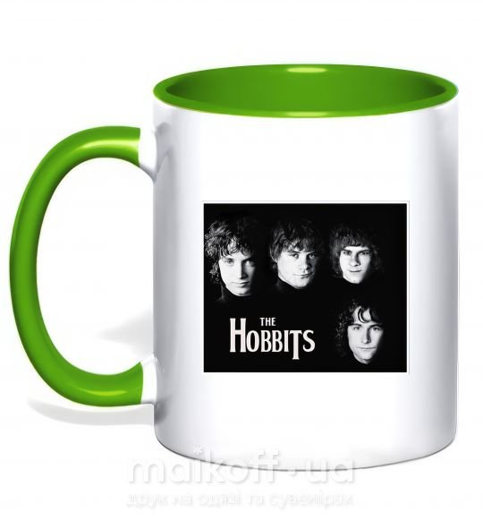 Чашка з кольоровою ручкою The Hobbits Зелений фото