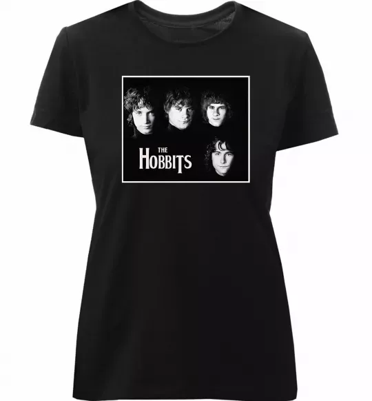 Женская премиум футболка The Hobbits Черный фото