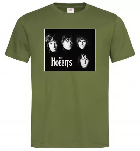 Мужская футболка The Hobbits Оливковый фото