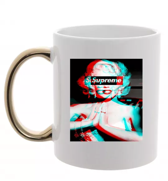 Чашка з кольоровою ручкою Supreme Monro Золото фото