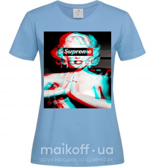 Жіноча футболка Supreme Monro Блакитний фото