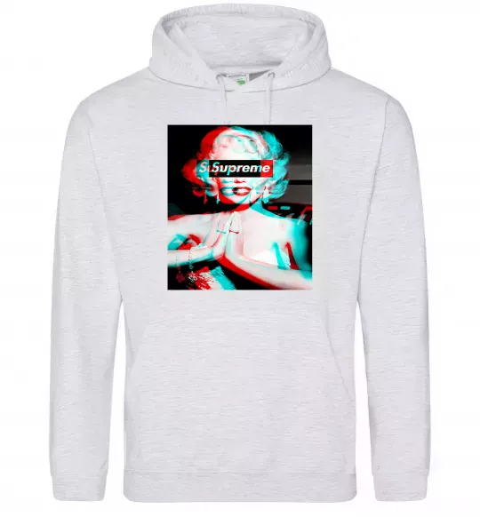 Чоловіча толстовка (худі) Supreme Monro Сірий меланж фото