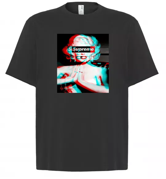 Футболка Оверсайз Supreme Monro Чорний фото