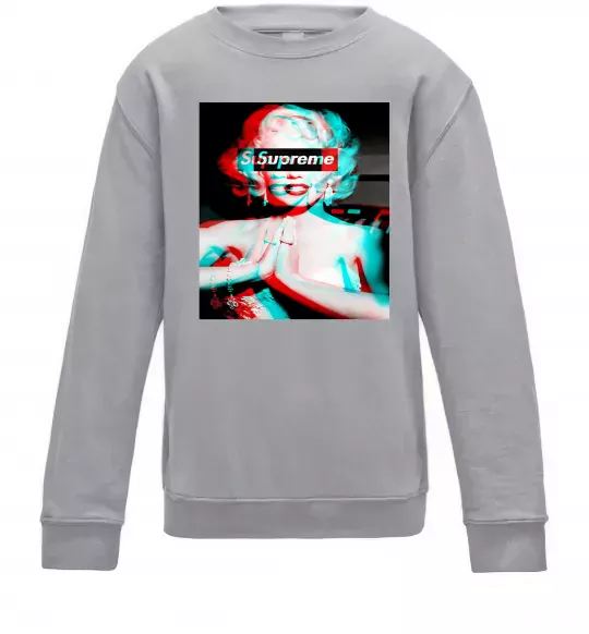 Детский Свитшот Supreme Monro Серый меланж фото