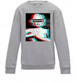 Детский Свитшот Supreme Monro Серый меланж фото