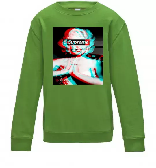 Детский Свитшот Supreme Monro Лаймовый фото