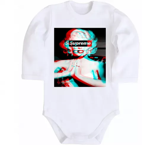 Дитячий бодік Supreme Monro Білий фото