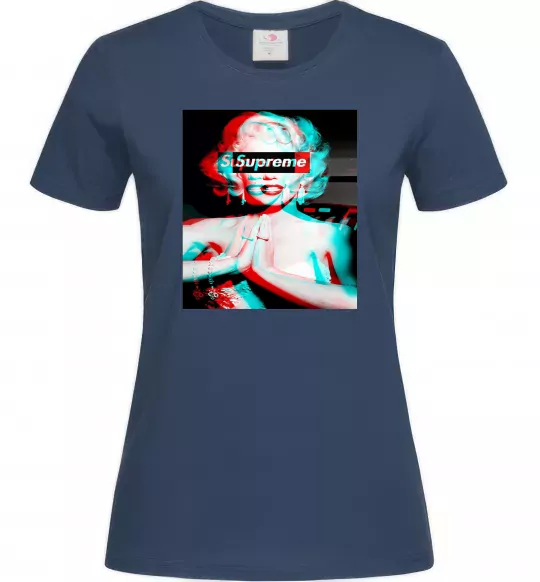 Жіноча футболка Supreme Monro Темно-синій фото