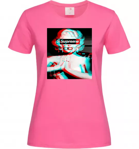 Жіноча футболка Supreme Monro Яскраво-рожевий фото