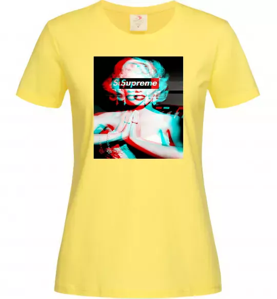 Жіноча футболка Supreme Monro Лимонний фото