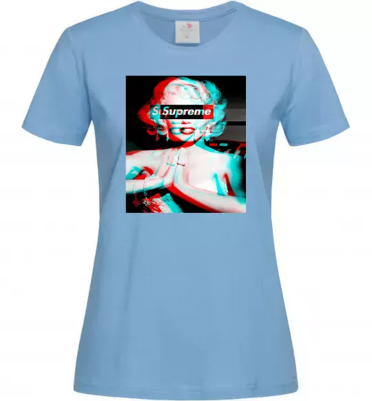 Жіноча футболка Supreme Monro Блакитний фото
