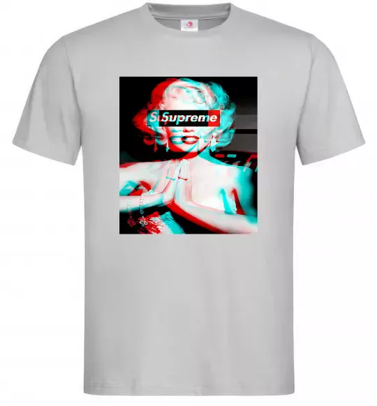 Чоловіча футболка Supreme Monro Сірий фото