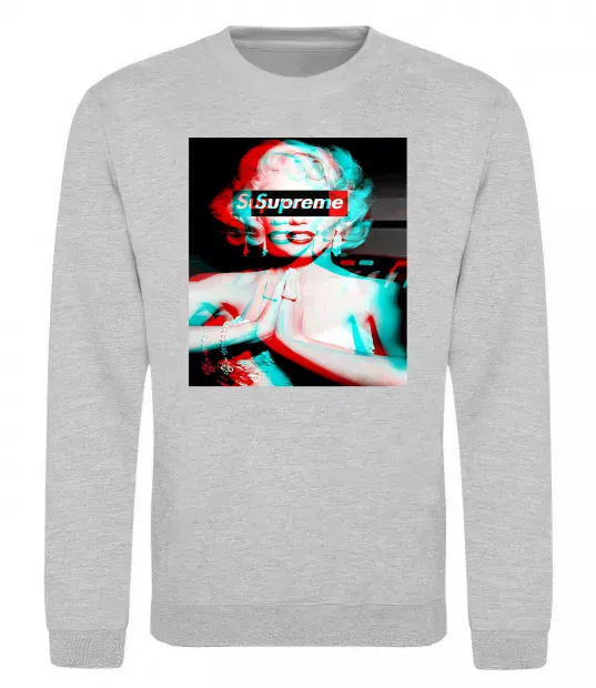 Свитшот Supreme Monro Серый меланж фото