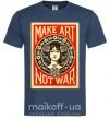 Мужская футболка OBEY Make art not war Темно-синий фото