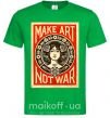 Мужская футболка OBEY Make art not war Зеленый фото