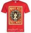 Чоловіча футболка OBEY Make art not war Червоний фото