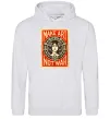 Чоловіча толстовка (худі) OBEY Make art not war Сірий меланж фото