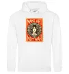 Женская толстовка (худи) OBEY Make art not war Белый фото