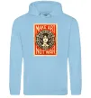 Женская толстовка (худи) OBEY Make art not war Голубой фото